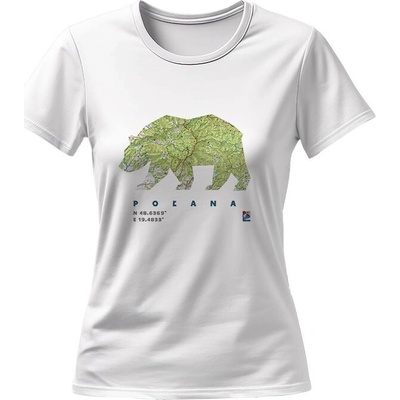 MAP fashion Mapová móda Pohodlné tričko so siluetou divokých slovenských zvierat a mapou Poľany