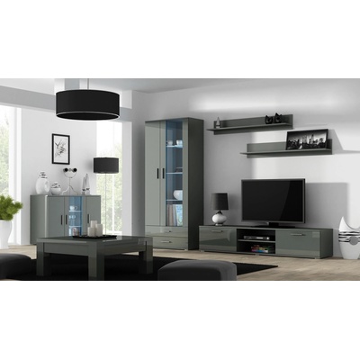 Cama Meble Soho S6 2D2S šedá / šedá lesk