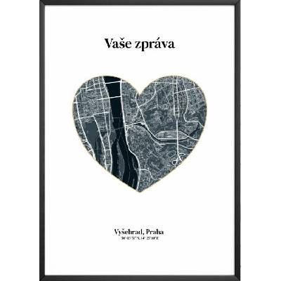 Mapa místa Srdce