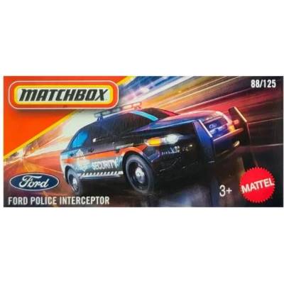 Mattel Matchbox: Малка кола в картонена кутия Ford Police Interceptor (JHR84)
