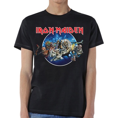 Iron Maiden tričko Wasted Years Circle čierne