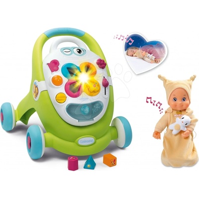 Smoby set Cotoons ružové s kockami svetlom a melódiou bábika so zvukom do postieľky 27 cm