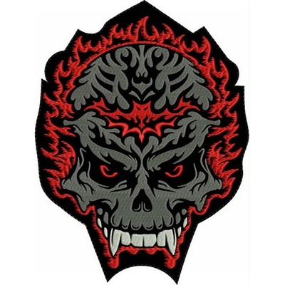 Nášivka Lebka red