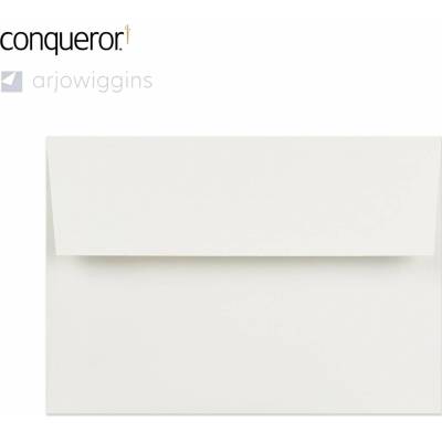 114x162 mm (C6) Biela Obálka Conqueror – High White Laid