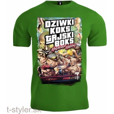 Tričko Dziwki Koks Tajski Box zelené