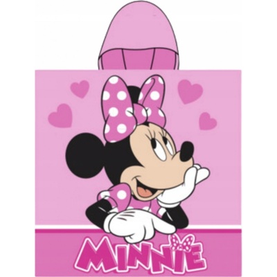 Faro Micro Plážové pončo Minnie srdiečka 50x50 cm