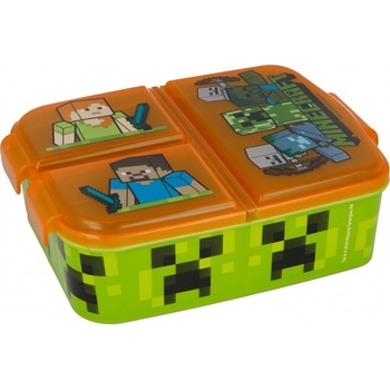 Stor delený plastový box na desiatu Minecraft 40420
