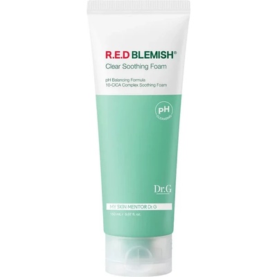 Dr. G pH Cleansing Red Blemish Clear Soothing Foam [Повредена хартиена опаковка] - Почистваща Пяна С Азиатски Гасъл За Лице 150мл
