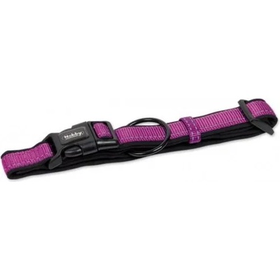 Nobby Нашийник Classic Reflect SOFT дебелина 25-30 мм, дължина 50-65 см пурпур/черен 74784-38