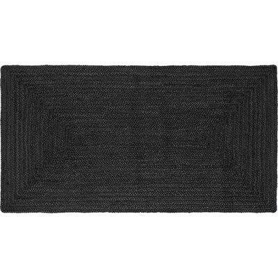 vidaXL Килим за площ Тъмносиво 100 x 200 cm юта (42010434)