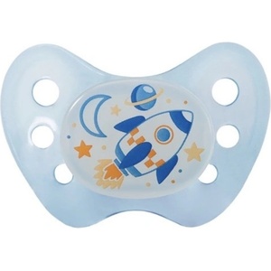 Dentistar Силиконова светеща залъгалка Dentistar - Ракета, размер 3 (22283) - baby