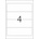 Igepa Group Labels a4 igepa 190 x 61.0 mm white (100)