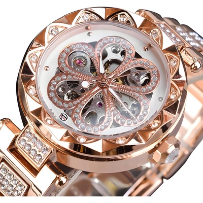 Forsining Дамски Часовник forsining la-14567 - Златна / Розова / Бяла kp14567 (la-14567)