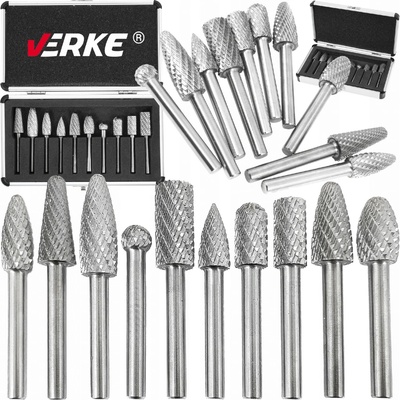 Verke Sada stopkových fréz do kovu HSS 10 ks V05041