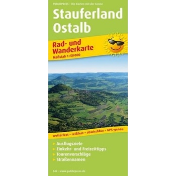 PublicPress Rad- und Wanderkarte Stauferland - Ostalb