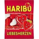 Bonbóny Haribo Liebesherzen želé cukrovinky s ovocnou příchutí s pěnovým cukrem 100 g
