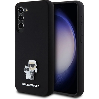Karl Lagerfeld Silicone Samsung Galaxy S23 Plus Karl&Choupette kovový odznak KLHCS23MSMHKCNPK