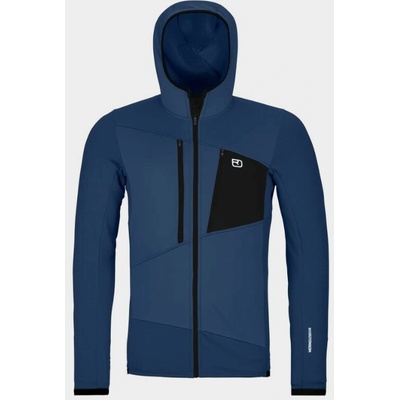 Ortovox Fleece Grid Hoody Men's Blue Nunatak