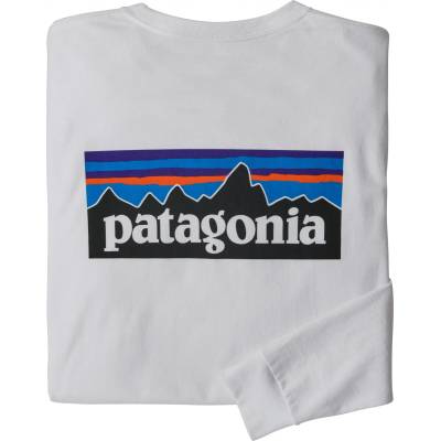 Patagonia Мъжка блуза с дълъг ръкав Patagonia L/S P-6 Logo Responsibili-Tee Longsleeve - White - размер M (016-7132-0613)