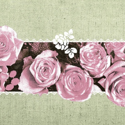 Mank Lovely roses ružové servítky 40x40cm 50ks