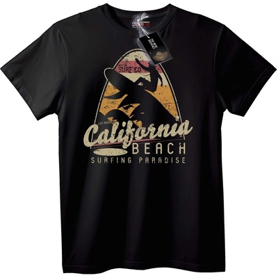 Тениска California Beach сърф - L, Black