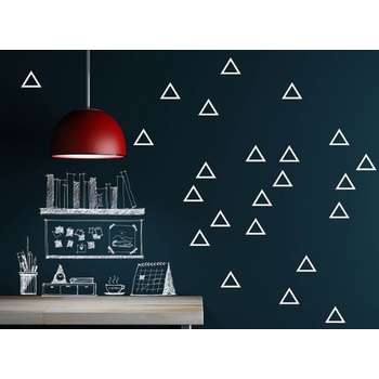 Amavero Samolepka na zeď Empty triangles - trojúhelníky 5 x 4 cm černá