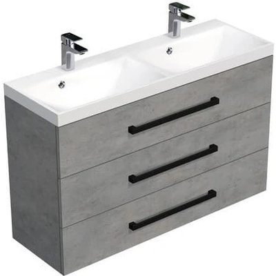 SAT Skříňka s umyvadlem Cube Way beton mat CUBE2C1203BE