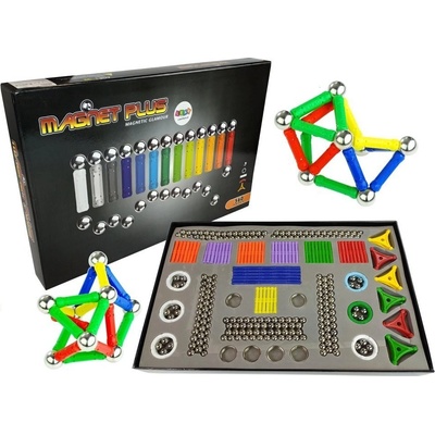 Mamido Velká magnetická stavebnice s tabulí 560 ks