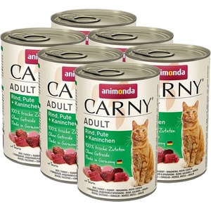 Animonda Carny Adult с говеждо месо, пуйка и заек - 6 x 400г
