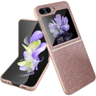 GKK Калъф с Изящна Декорация за Samsung Z Flip 5, Bling Case, Розов (5906601497275)