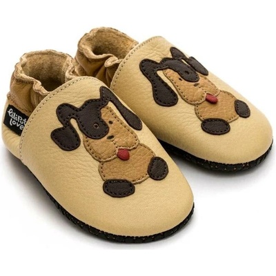Liliputi Barefoot capáčky Soft Paws Beige Doggies pejsci hnědé