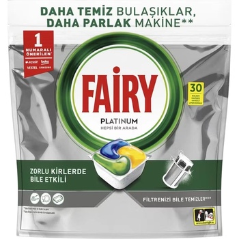 Fairy PLATINUM All in One - таблетки за съдомиялна, 30 бр