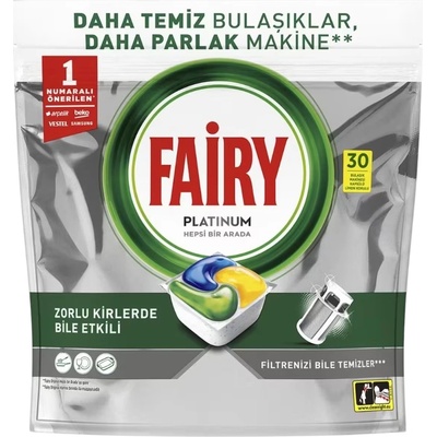 Fairy PLATINUM All in One - таблетки за съдомиялна, 30 бр