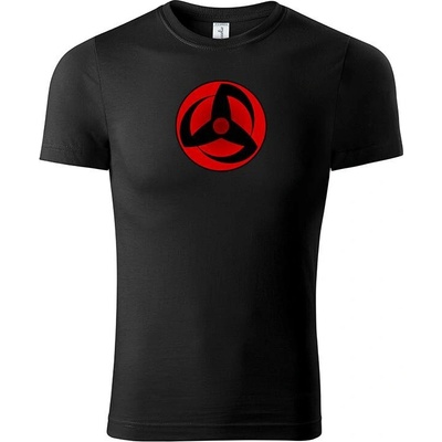 Naruto tričko Mangekyo Sharingan Kakashi a Obito černá