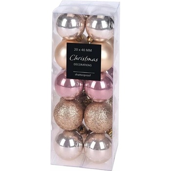 HOME STYLING COLLECTION Vianočné ozdoby gule zlaté priemer 4 cm 20 ks