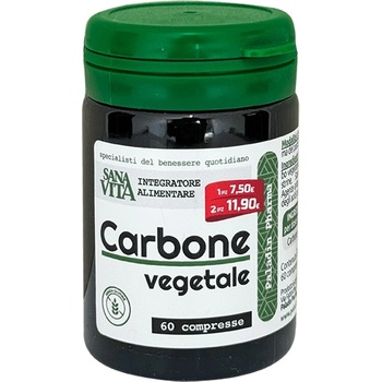 Paladin Pharma Sanavita Carbone Vegetale Активен въглен, 334 mg, 60 таблетки, Paladin Pharma (552868 (PIL50059) PP)