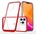 HQWear Прозрачен кейс 3в1 за iPhone 13 Pro Max с гел рамка, червен (9145576242568)