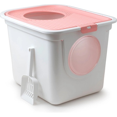 Tiger's Heart Съд за котешка тоалетна закрит с отвор отгоре, с повдигащ се капак, с лопатка 43х56х39 см