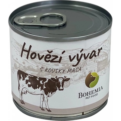 Bohemia Pet Food Vývar Hovězí s kousky masa 6 x 140 ml