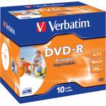 Verbatim 43521 DVD-R 4, 7GB/16x/печатаща повърхност/презаписваеми DVD 10бр. /пак (43521)
