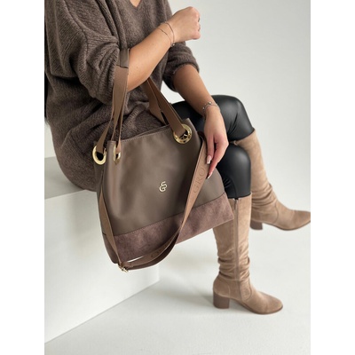 Grosso Hnedosivá kabelka na rameno