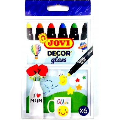 JOVI Jovidecor Voskovky na sklo porcelán a keramiku 6 voskovek