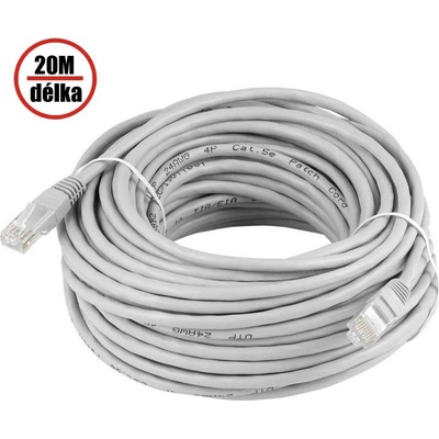XtendLan NETXTE3541 Patch, Cat 5e UTP, 20m, šedý