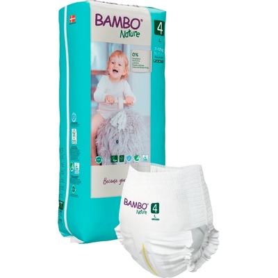 Bambo Nature Eко пелени тип гащи Bambo Nature - Pants Tall, размер 4 L, 7-12кг, 40 броя (1000021354)