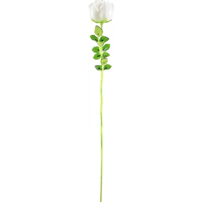 Růže bílá, křišťálová 81cm, 12ks