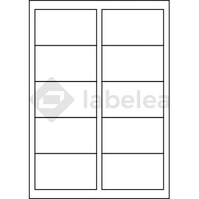 Labelea Samolepiace etikety 92,5x54 mm biele papierové, na hárku A4, pre laserovú a atramentovú tlač, Farba etikiet Biela, Počet hárkov v balení 100 EPY092054W010S