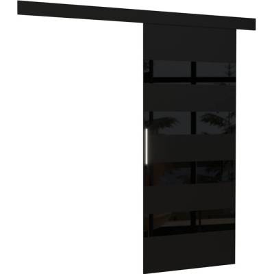Sconto Posuvné dvere MILOU čierna/čierna lacobel, 86x205 cm