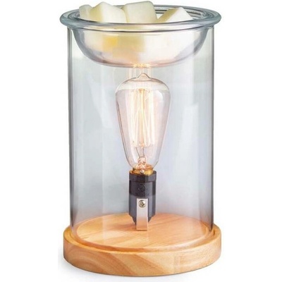 Candle Warmers Wood/Glass elektrická svítící aroma lampa Vintage Bulb Illumination – Sleviste.cz