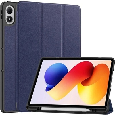 GIGAPACK Poco Pad M1 / Redmi Pad 2 Pro púzdro na stojan, s efektom kože, aktívne flip, držiak na pero, Tmavomodré GP-179090