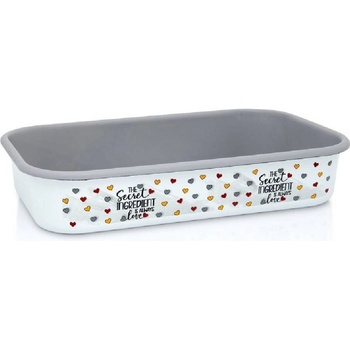 Metalac Posude 32 х 19 см правоъгълна тава за печене Metalac Posude с декор Secret ingredient